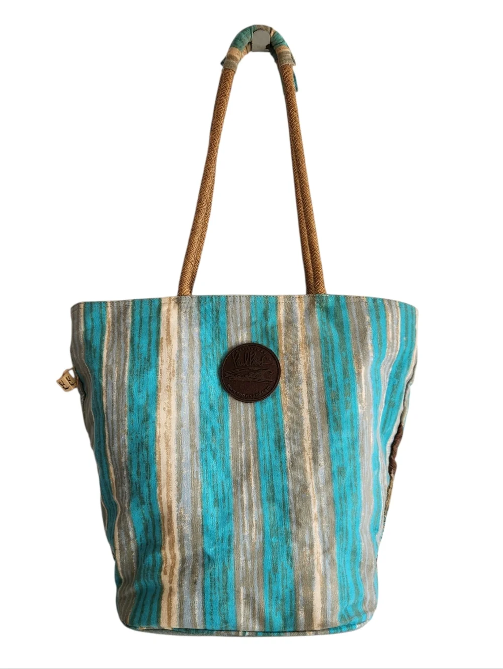 Paul Brent Large Artistic Canvas Flamingo Paradise Bag Beach Tote - Picture 9 of 16